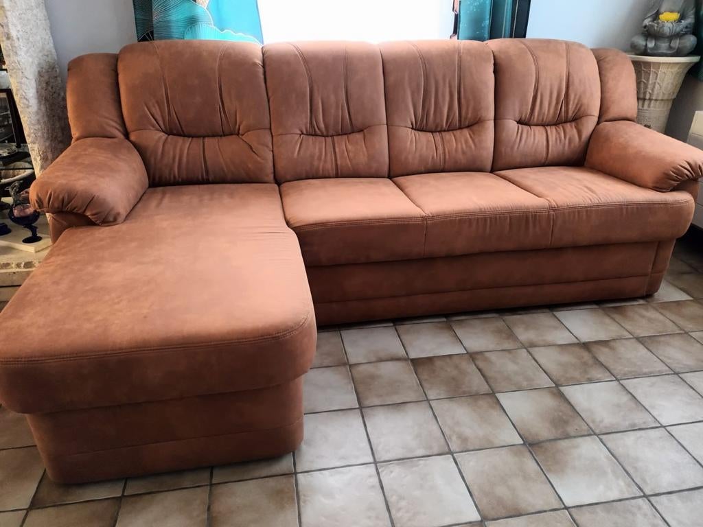 CANAPÉ D'ANGLE AVEC FONCTION COUCHAGE, VIEUX COMME NEUF, Maison & Meubles, Canapés | Coins salons complets, Enlèvement ou Envoi