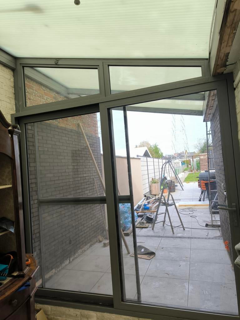 Aluminium schuifraam 258x234, Doe-het-zelf en Bouw, Ophalen, Aluminium