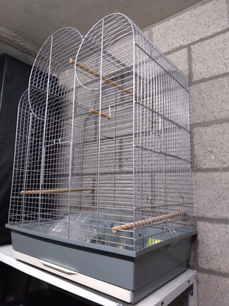 Parkietenkooi, Dieren en Toebehoren, Ophalen, Zo goed als nieuw, Aluminium, Vogelkooi