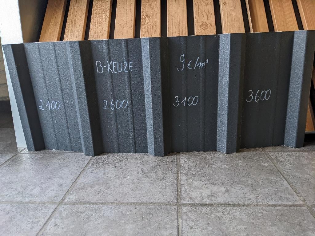 Dakplaten B-keus Mat Antraciet 9€/m², Doe-het-zelf en Bouw, Overige kleuren, Nieuw, 15 m² of meer, Metaal