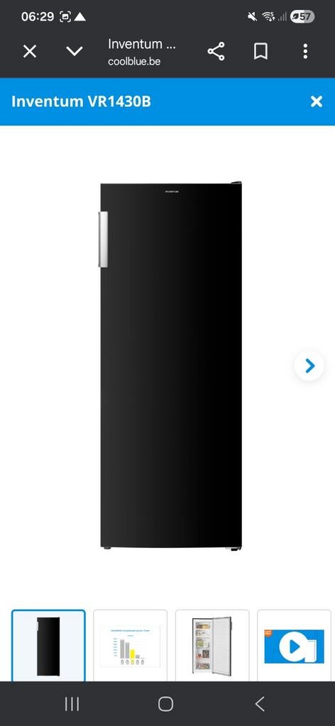 Inventum VR1430B losstaande vriezer - NIEUW!, Enlèvement, Neuf