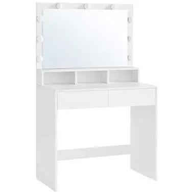 Coiffeuse blanche - Miroir rectangulaire NOUVEAU, Maison & Meubles, Tables | Coiffeuses, Enlèvement ou Envoi, Neuf