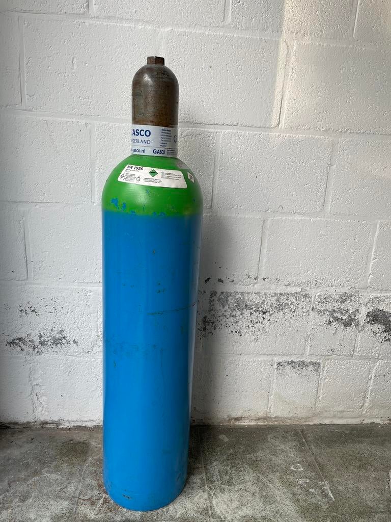 Gasco Gas Welding Argon CO2 fles voor semi-lassen, Doe-het-zelf en Bouw, Gereedschap | Lasapparaten, CO2, Ophalen of Verzenden