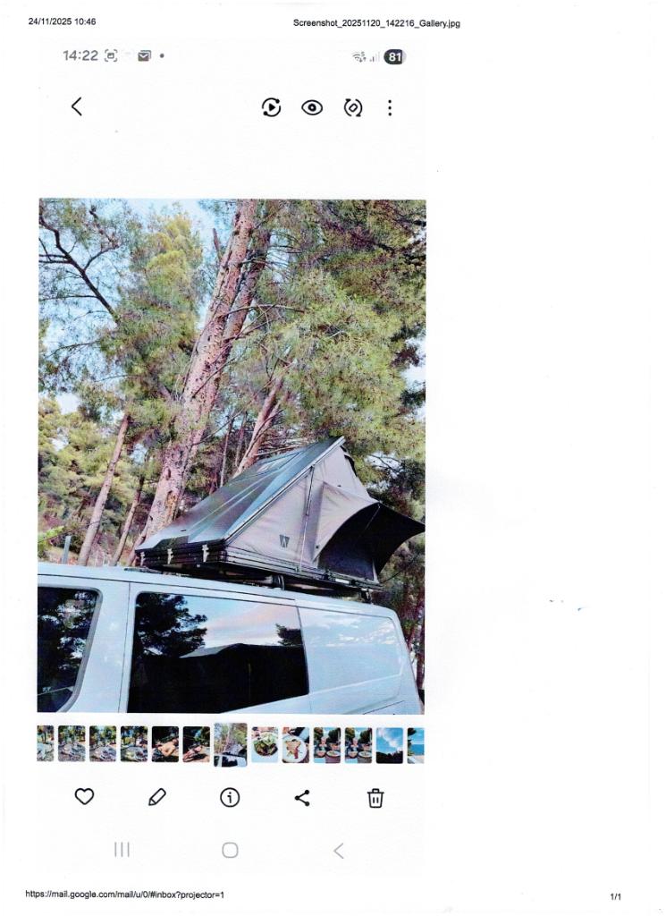 tente de toit Vickywood Cumaru 135, Caravanes & Camping, Enlèvement, Utilisé, Jusqu'à 2