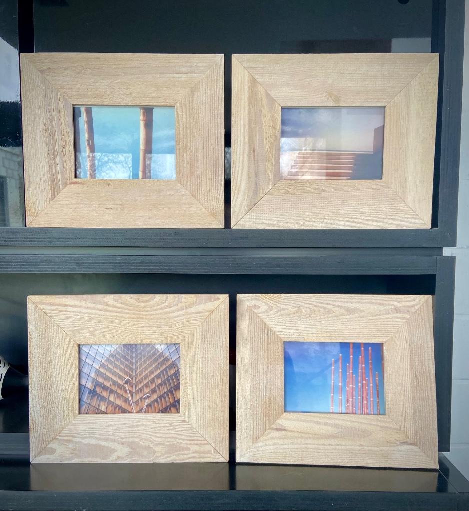 4 fotokaders in naturel hout, Minder dan 50 cm, Ophalen of Verzenden, Zo goed als nieuw, Minder dan 50 cm
