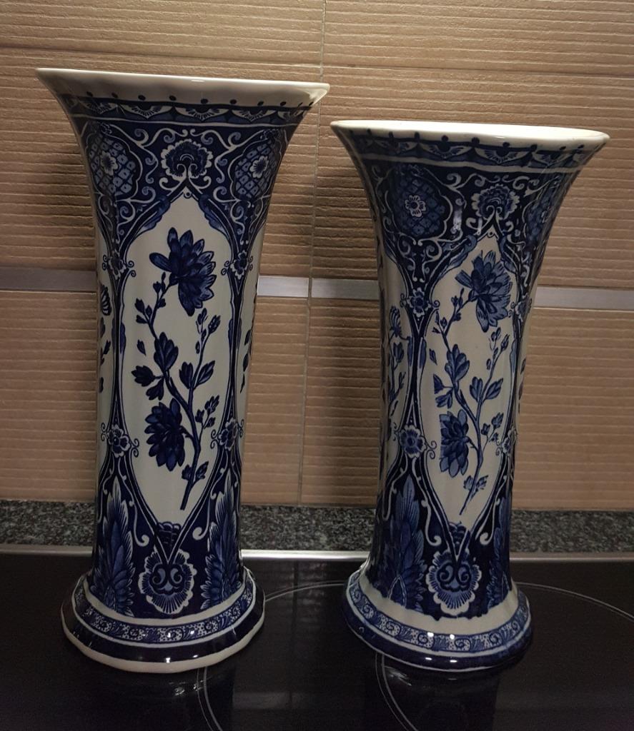 Vase Delft 2 pièces, Antiquités & Art, Enlèvement ou Envoi