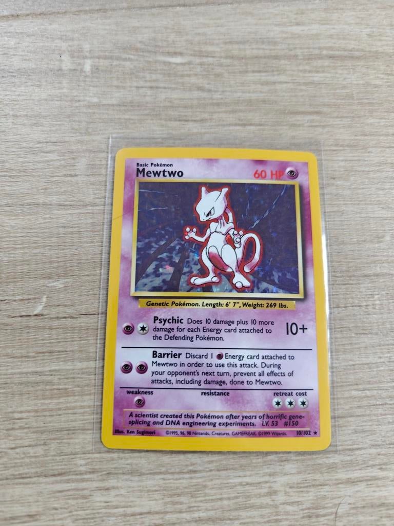 Pokémon Mewtwo holo base set WOTC, Hobby en Vrije tijd, Verzamelkaartspellen | Pokémon, Ophalen of Verzenden, Nieuw, Losse kaart