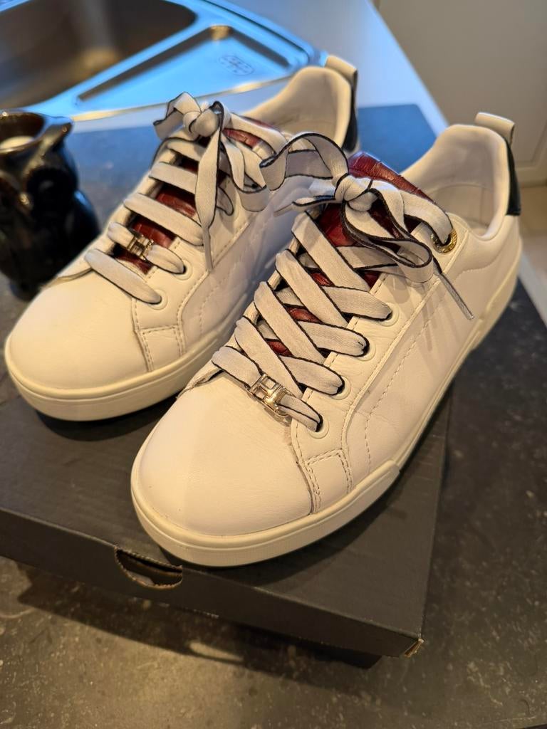 Basket Tommy hilfiger en cuir, Vêtements | Femmes, Chaussures, Enlèvement ou Envoi, Comme neuf, Blanc, Chaussures basses