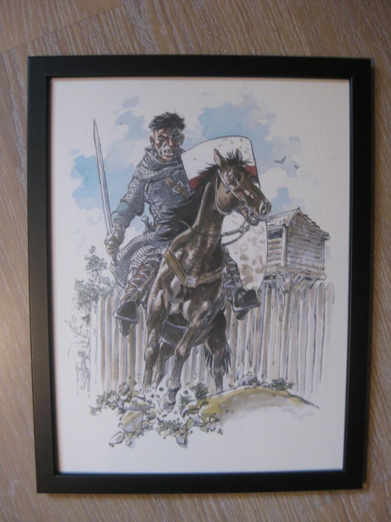 Les Tours de Bois-Maury Poster encadré Hermann, Eén stripboek, Nieuw, Hermann, Ophalen of Verzenden