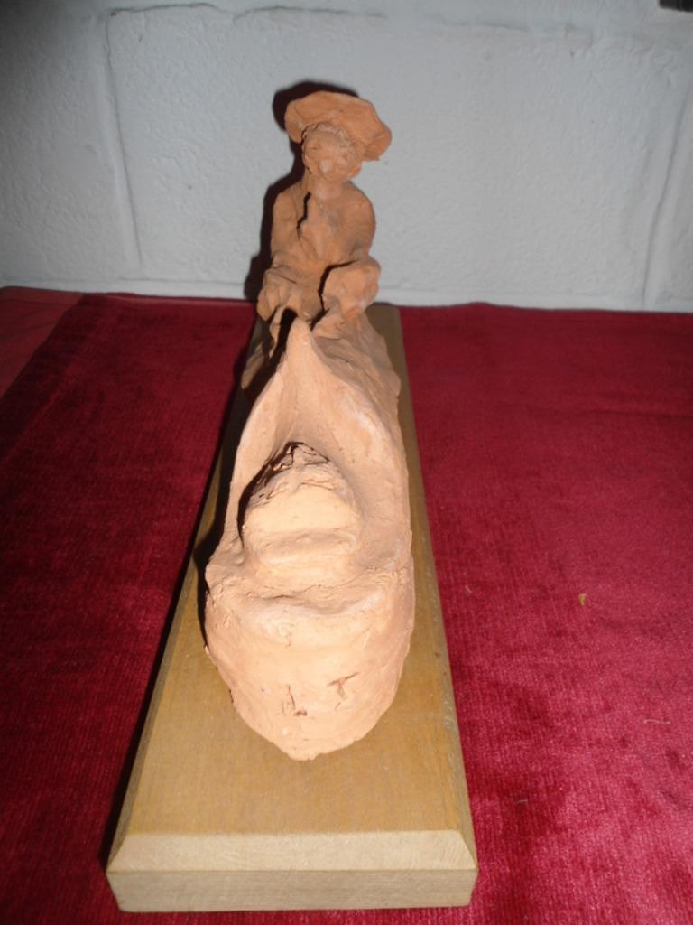 Sculpture en terre cuite "Nativité" Lavallée-Tournay 1970, Enlèvement