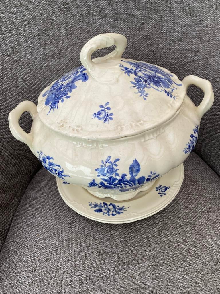 Soupière avec 2 assiettes Boch La Louvière Rhodia Belgum, Antiquités & Art, Enlèvement