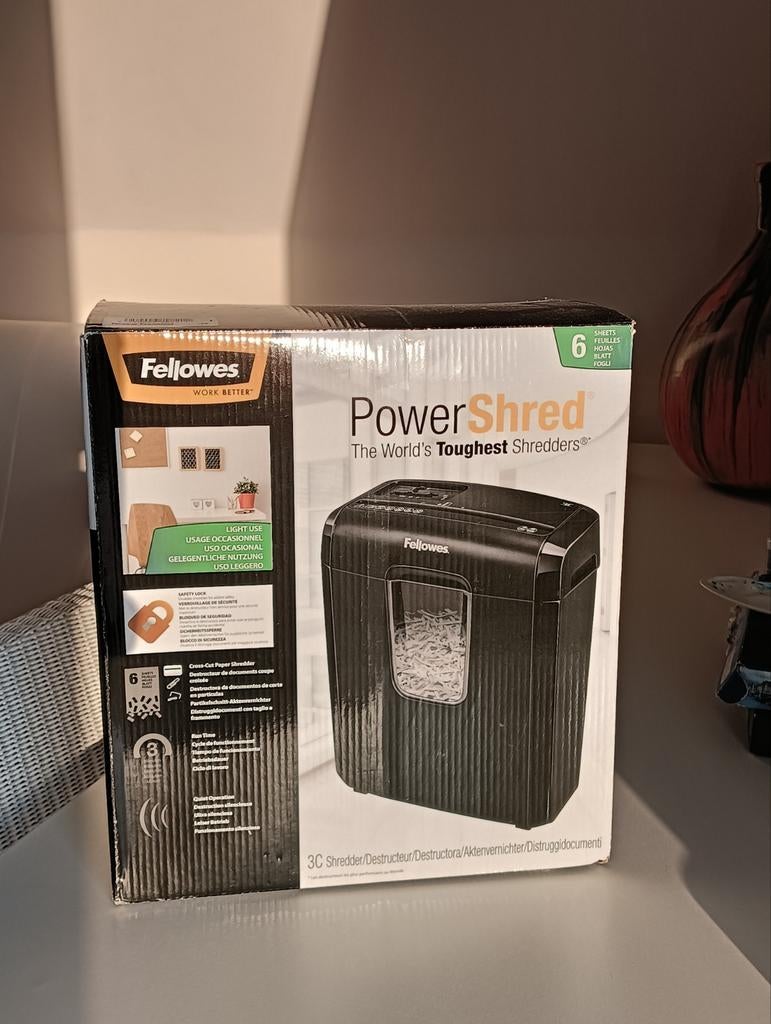 Fellowes shredder, Ophalen of Verzenden