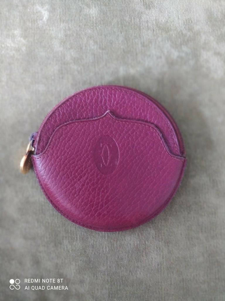 Porte monnaie Cartier en cuir., Ophalen, Gebruikt, Leder