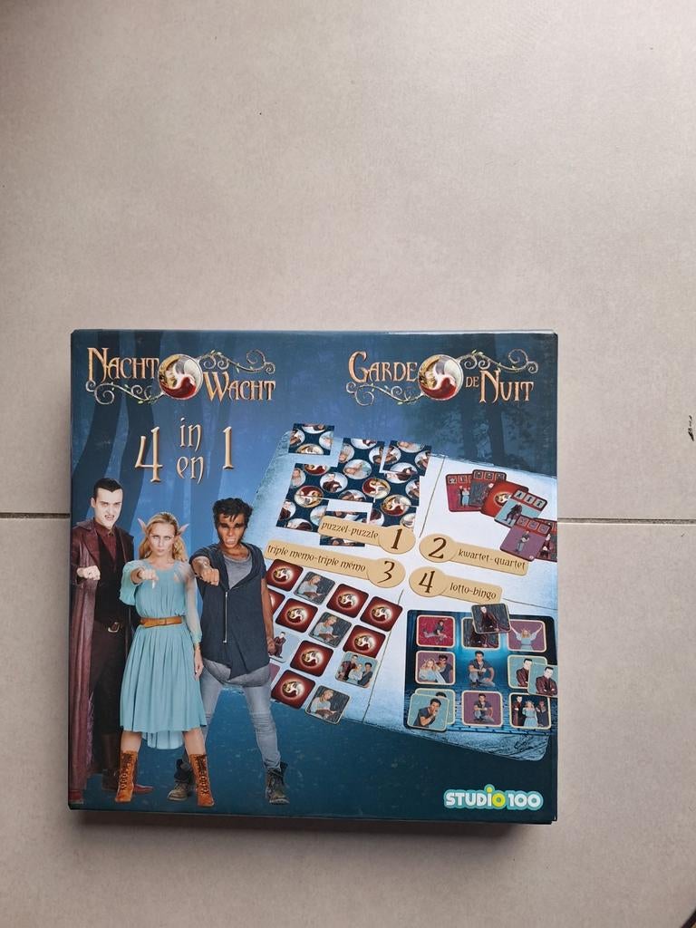 Nachtwacht spel 4 in 1, Een of twee spelers, Ophalen of Verzenden, Zo goed als nieuw, Studio 100