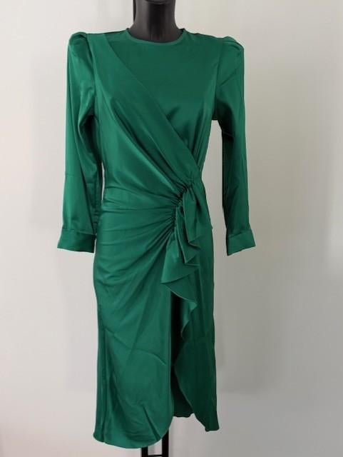 Ongedr smaragdgroene jurk Sandro mt 36, Kleding | Dames, Jurken, Nieuw, Maat 36 (S), Groen, Boven de knie, Verzenden