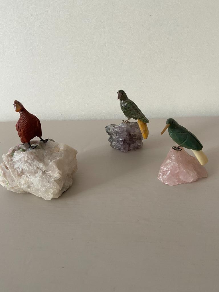 Oiseaux  en pierres naturelles, Collections, Enlèvement ou Envoi, Neuf, Oiseaux, Statue ou Figurine