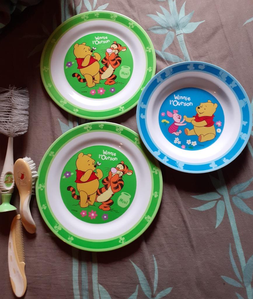 3 assiettes Winnie l'ourson - ️ Pas de paiement par DPD, Ophalen of Verzenden, Nieuw, Overige typen