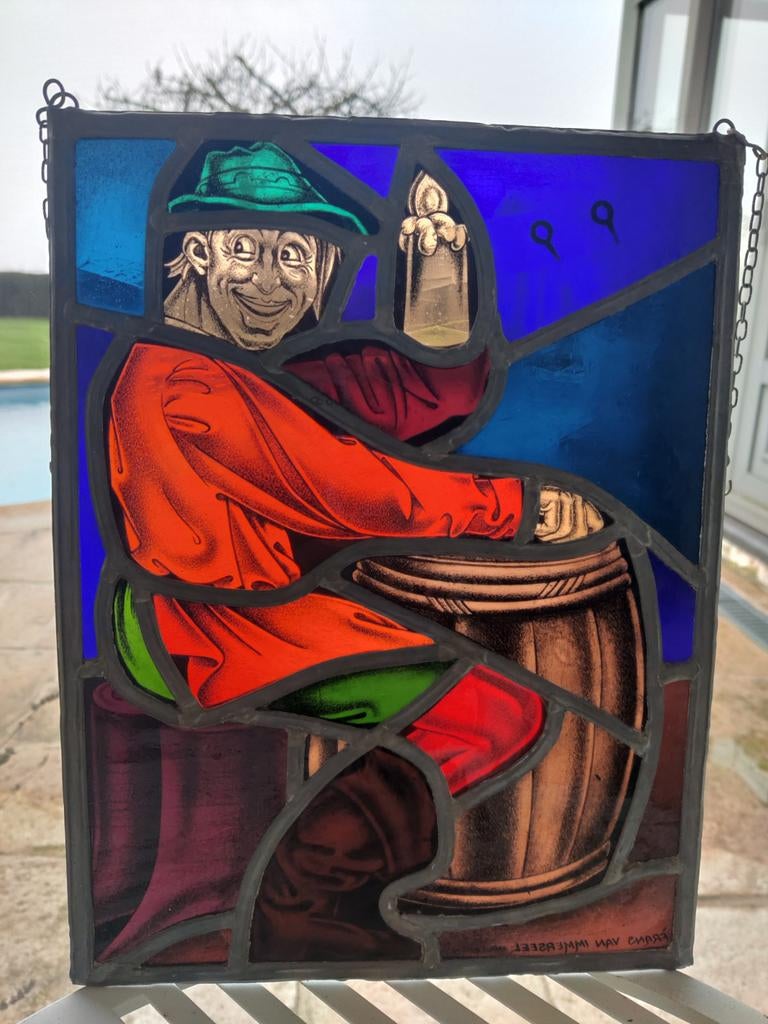 Glazen ets in lood Frans Van Immerseel, Ophalen