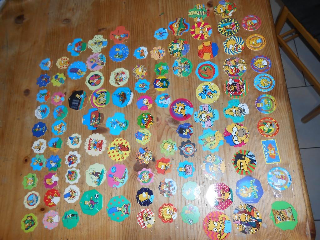 Collection Flippo : 93 Pogs Simpsons Croky 1996/97 + clippos, Collections, Enlèvement, Collection