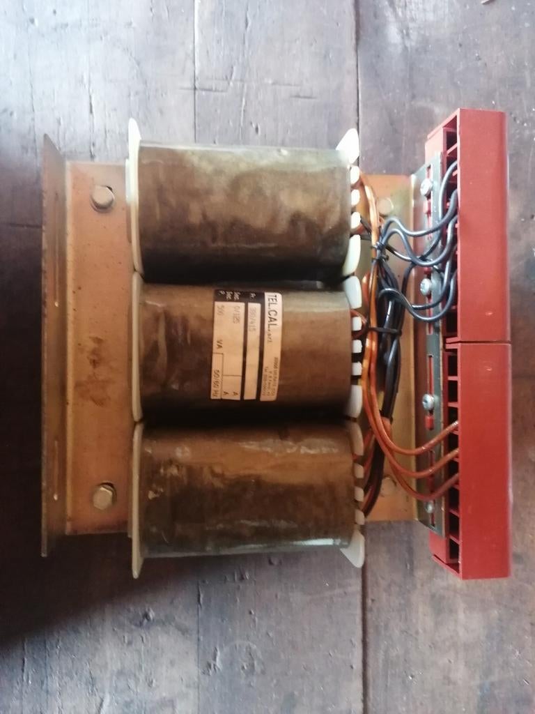 3 fase transfo Tel Cal pr 380v /415v sec 125v met bijhorende, Ophalen, Zo goed als nieuw