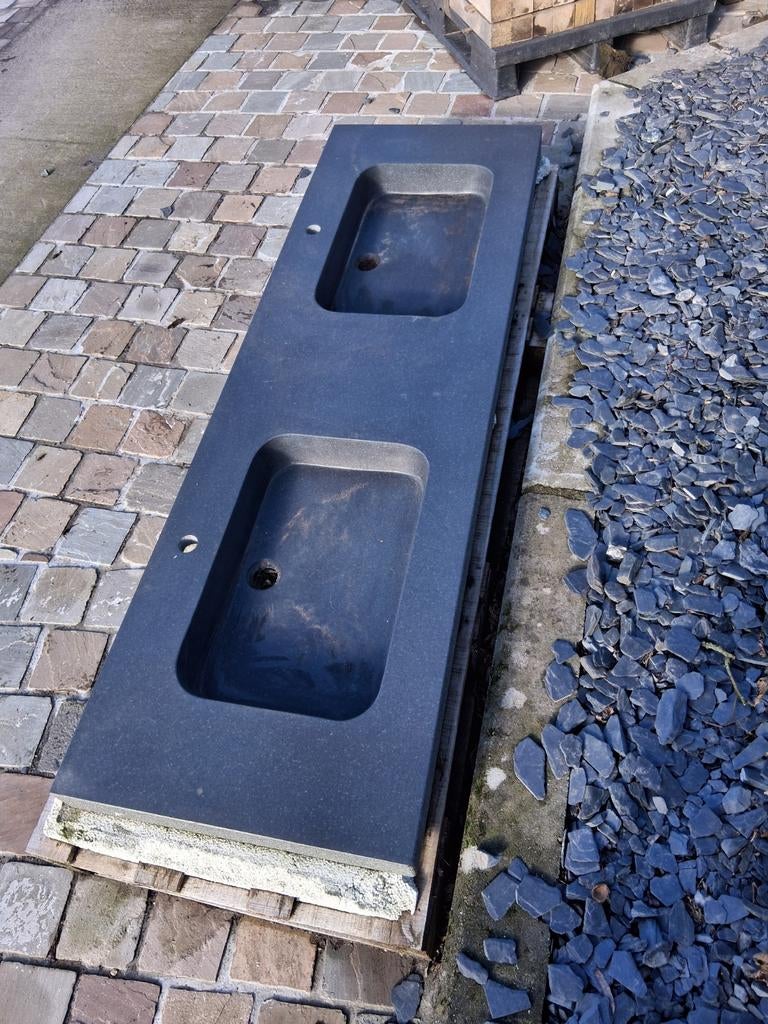 Lavabo double en granit, Enlèvement ou Envoi, Lavabo