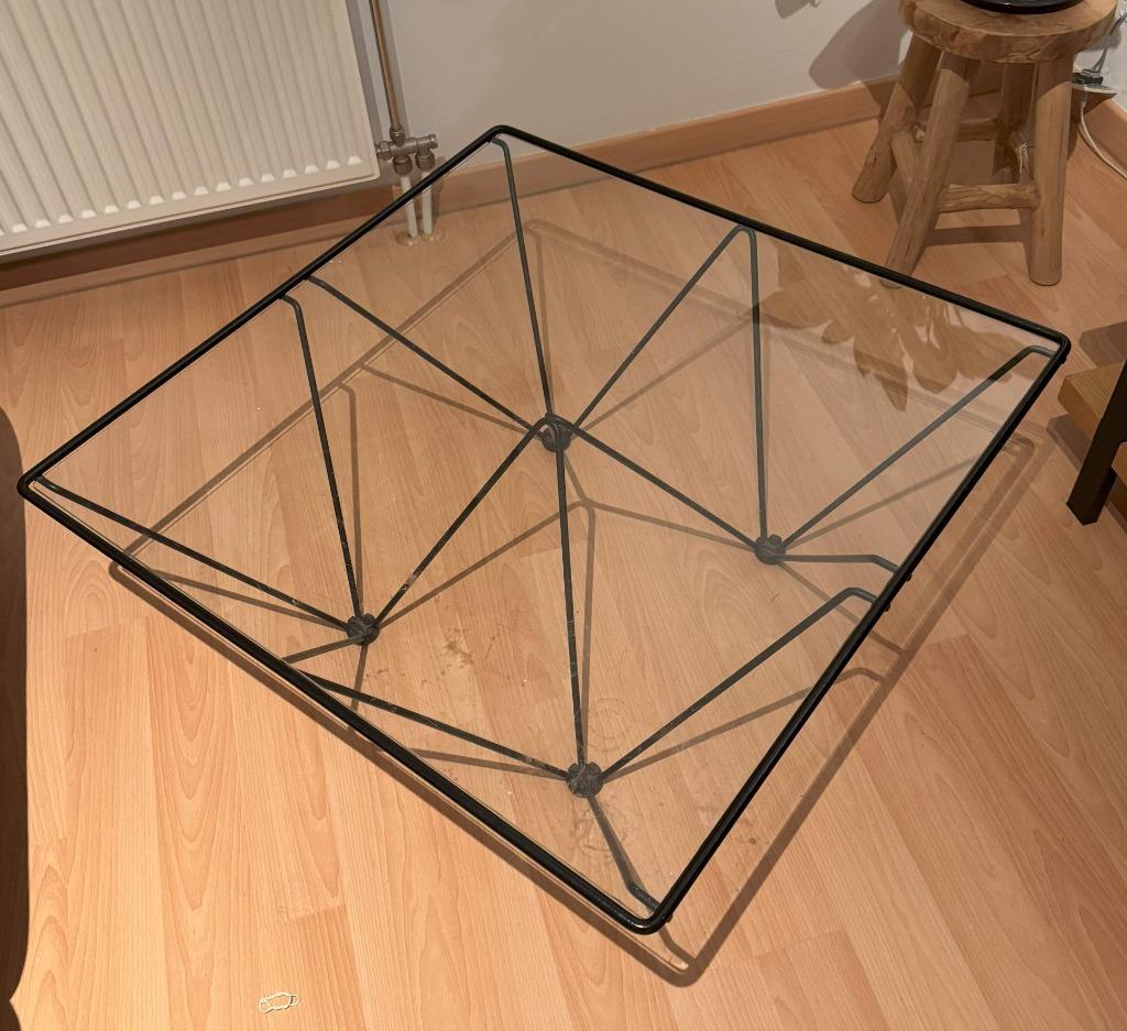 Salontafel Italiaans design paolo piva, Ophalen, Gebruikt, 50 tot 100 cm, Vierkant