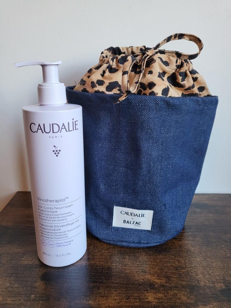 Caudalie hydraterende creme + tasje Valzac *Nieuw*, Handtassen en Accessoires, Uiterlijk | Lichaamsverzorging, Nieuw, Bodylotion, Crème of Olie