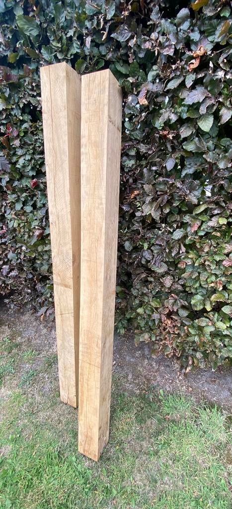 1 eiken paal met diamantkop, Ophalen, Zo goed als nieuw, 180 tot 250 cm, Palen