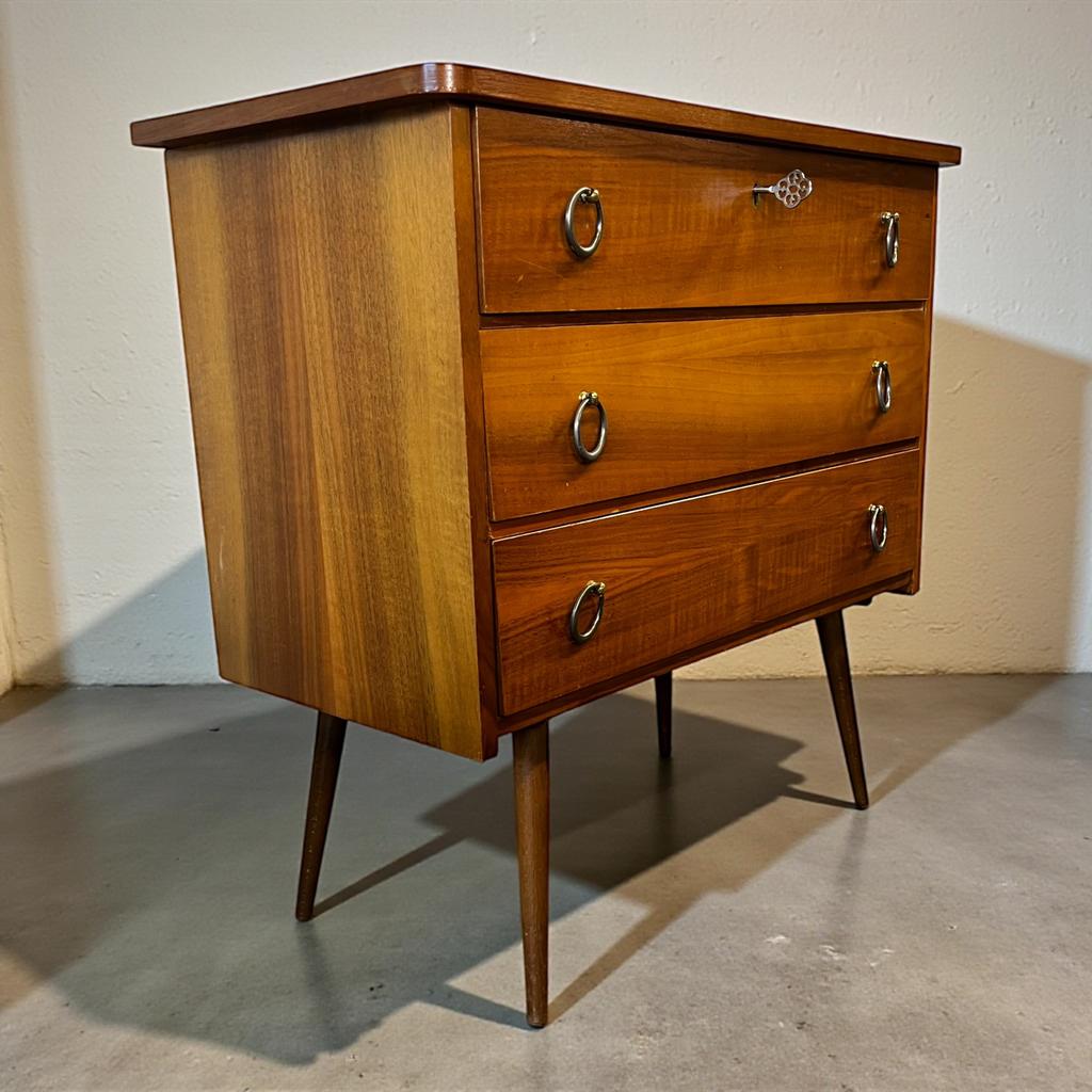 Vintage houten mini ladekast / commode, Ophalen of Verzenden, Zo goed als nieuw, Commode