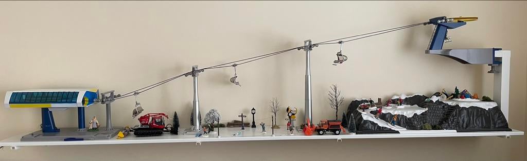 Landschap van een skigebied - gemotoriseerde skilift, Ophalen, Nieuw, Wanddecoratie