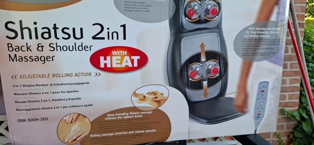 HoMedics 2-in-1 Shiatsu Massagekussen HEAT - KOOPJE !!!, Enlèvement, Comme neuf, Chaise de massage ou Coussin