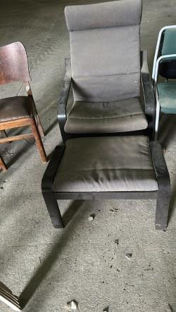 Zetel met voetbank, Ophalen, Gebruikt