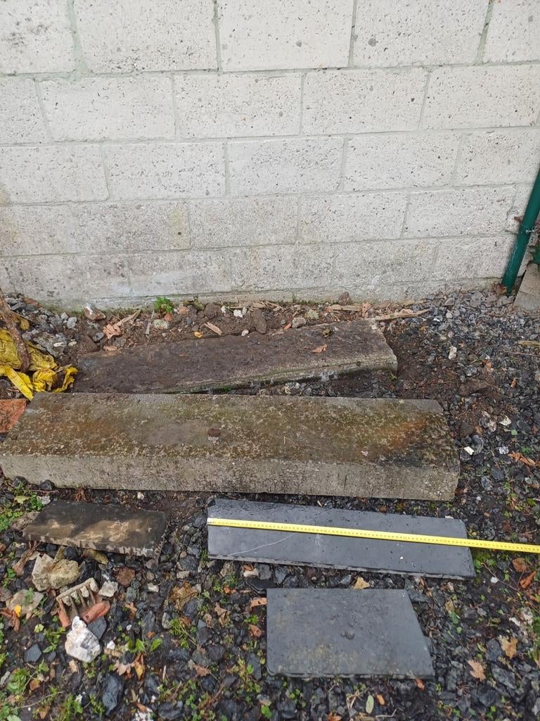 3 seuils en pierre bleue, Enlèvement, Utilisé