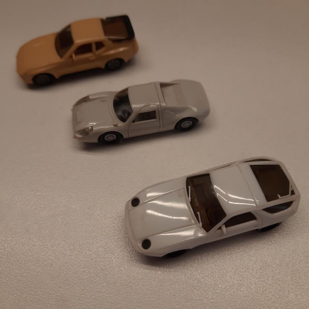 3 PORSCHE 1/87 HO-scale HERPA en WIKING autootjes. PERFECT, Hobby en Vrije tijd, Modelauto's | 1:87, Ophalen, Zo goed als nieuw