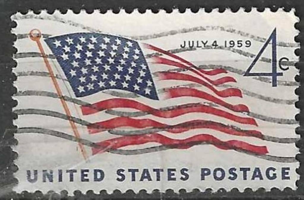 USA 1959 - Yvert 671 - De Nationale Feestdag (ST), Postzegels en Munten, Postzegels | Amerika, Gestempeld, Verzenden
