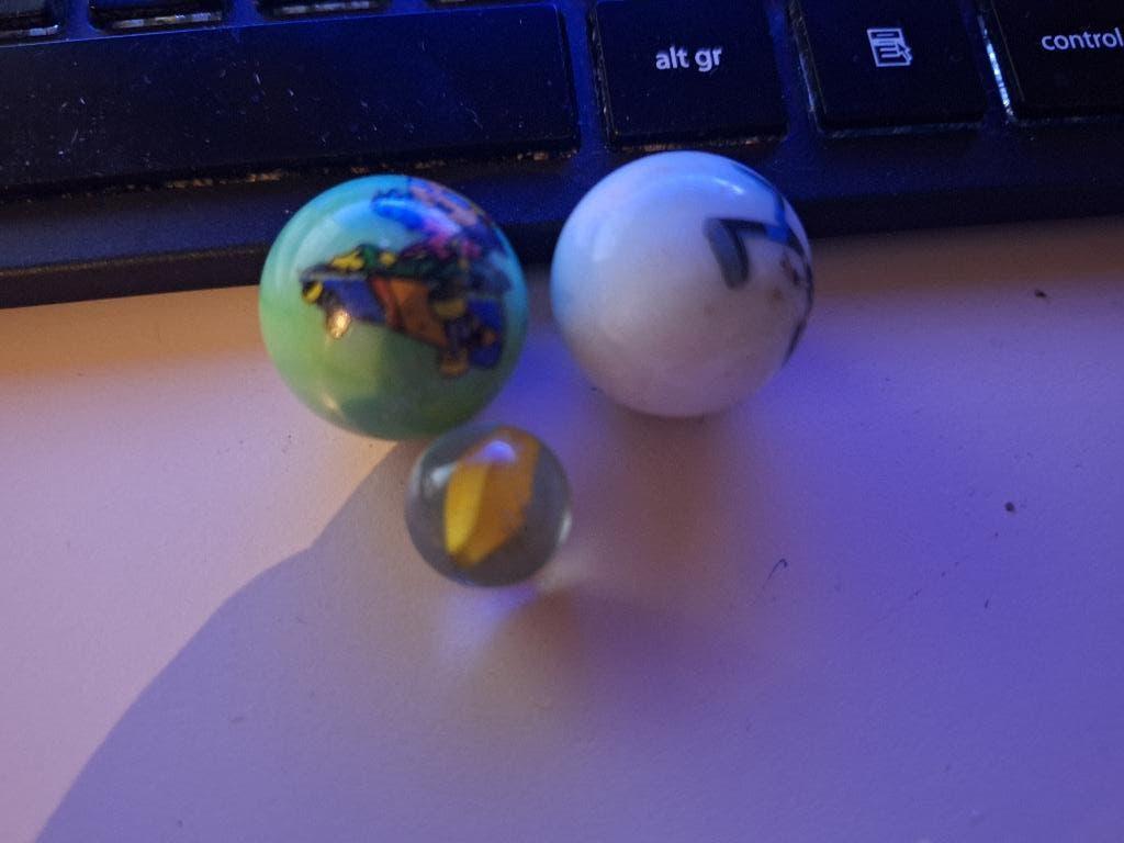 7x knikker, Ophalen of Verzenden, Zo goed als nieuw