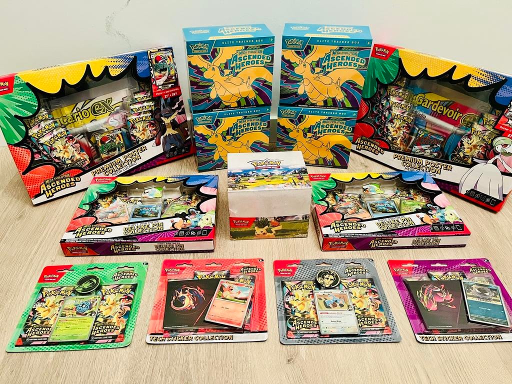 Grote Sealed Pokémon Collectie (Prismatic, Ascended, 151…), Hobby en Vrije tijd, Ophalen of Verzenden, Nieuw, Booster, Foil