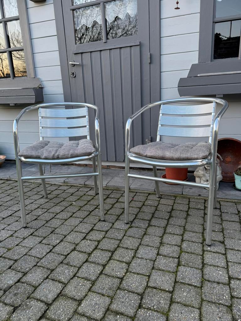 2 metalen tuinstoelen, Jardin & Terrasse, Enlèvement, Comme neuf