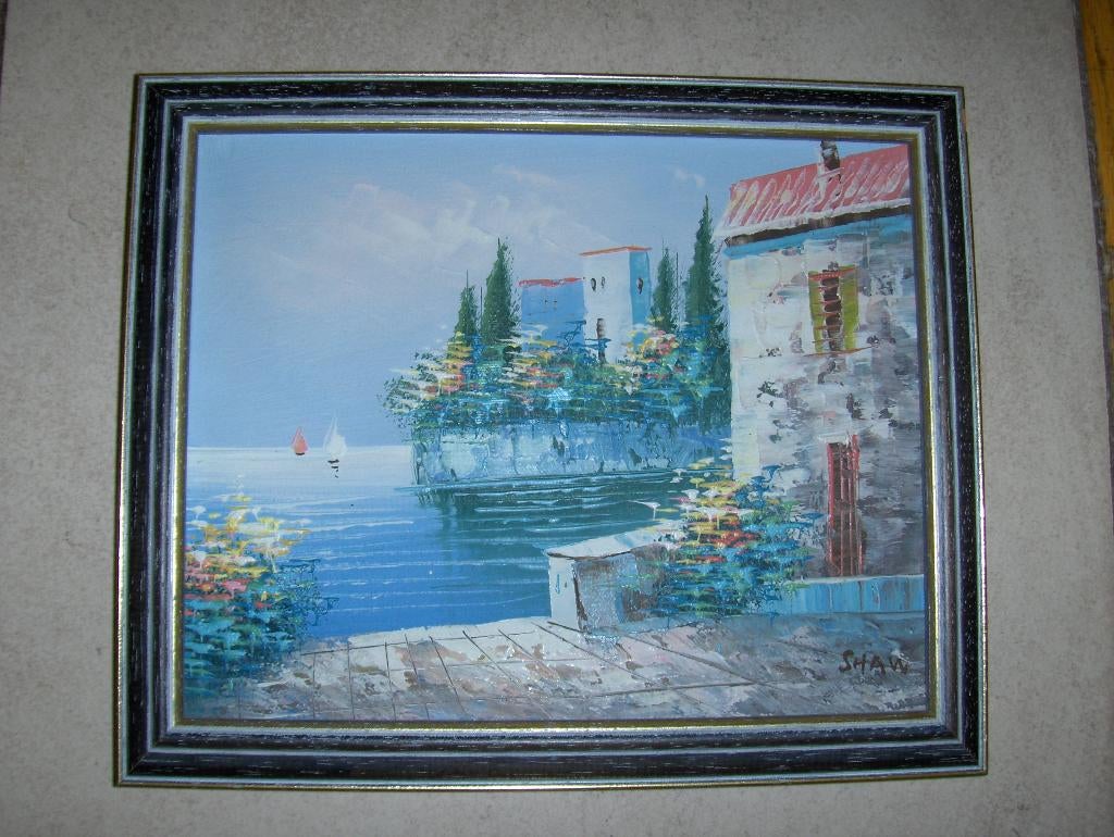 Peinture sur toile signée shaw de 20cm x 25 cm., Ophalen of Verzenden, Nieuw
