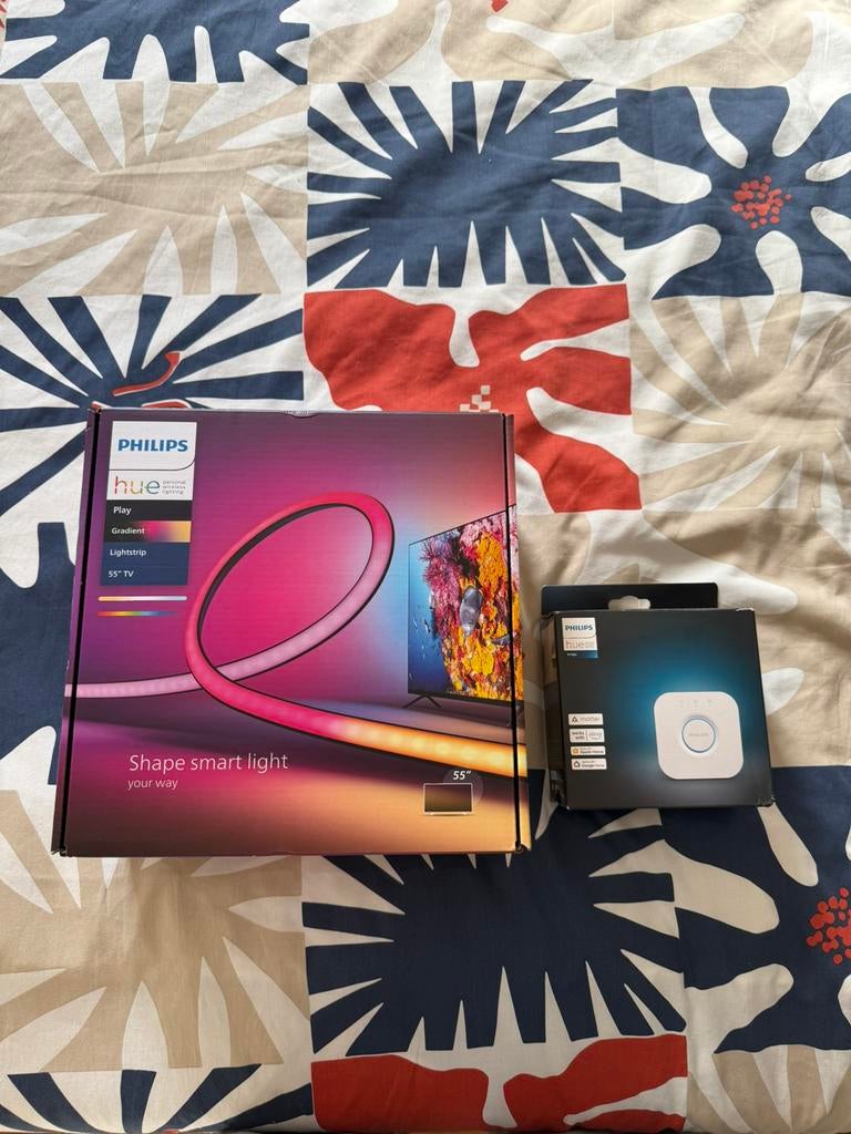 Philips hue ambilight de 55 pouces + hue bridge neufs, Ophalen, Zo goed als nieuw