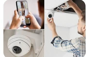 Installatie van bewakingscamera's binnen en buiten