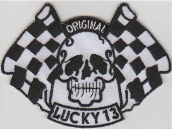 Lucky 13 Original stoffen opstrijk patch embleem #2, Motoren, Verzenden, Nieuw
