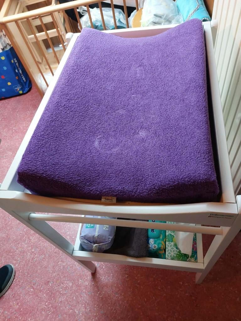 Verschoontafel met verschoonkussen en hoezen, Ophalen, Gebruikt