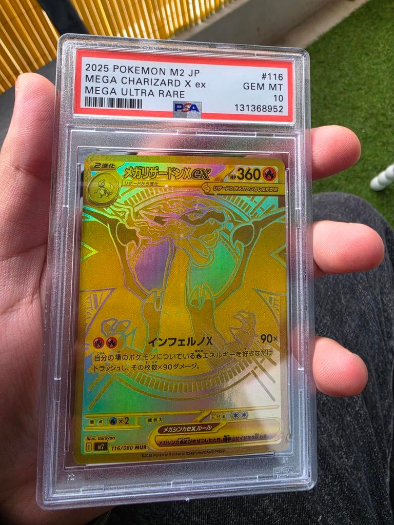 Pokemon PSA 10 Mega Charizard X ex, Hobby en Vrije tijd, Ophalen of Verzenden