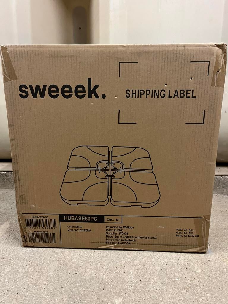 Sweeek - ballasttegels voor parasols (nieuw), Tuin en Terras, Parasols, Ophalen, Nieuw, Parasolvoet