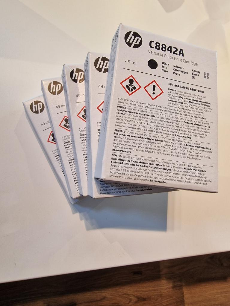 5 stuks: HP C8842A Versatile Black Print Cartridge, Computers en Software, Printerbenodigdheden, Ophalen, Nieuw, Cartridge, Hp