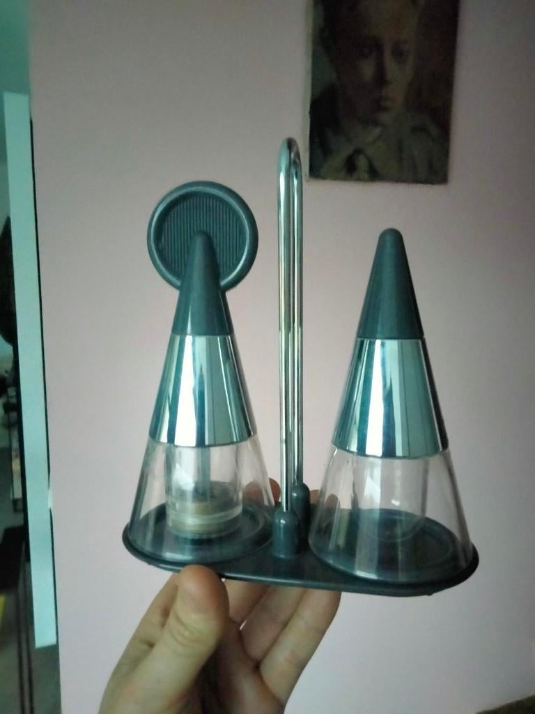 1980s Postmodern vintage design zout en pepervat Brabantia, Verzamelen, Ophalen of Verzenden, Huis en Inrichting