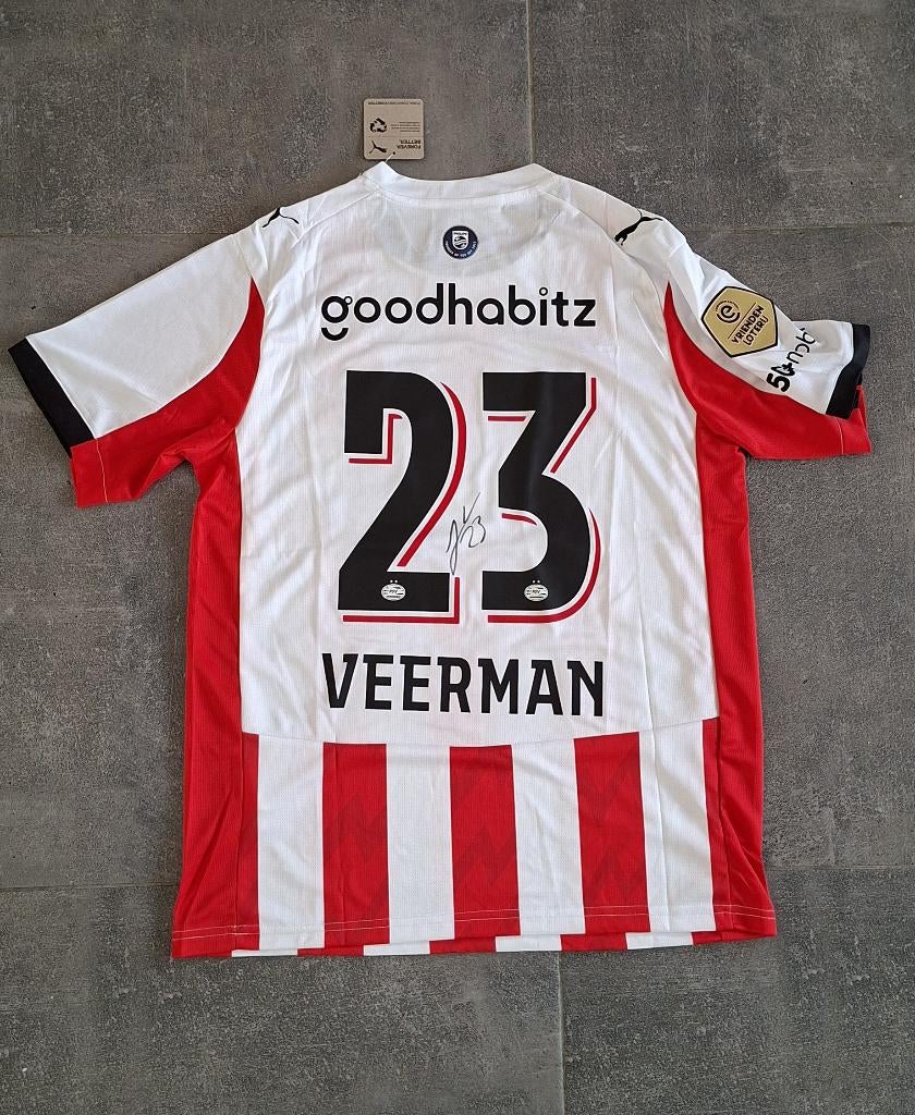 Shirt voetbaltrui met handtekening;Joey Veerman PSV Kampioen, Verzenden, Nieuw, Shirt