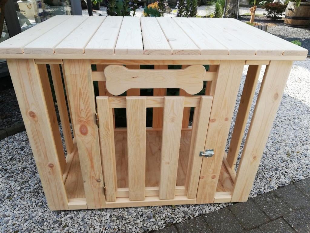 Nieuw zware,grote en zeer sterke houten honden bench, Ophalen
