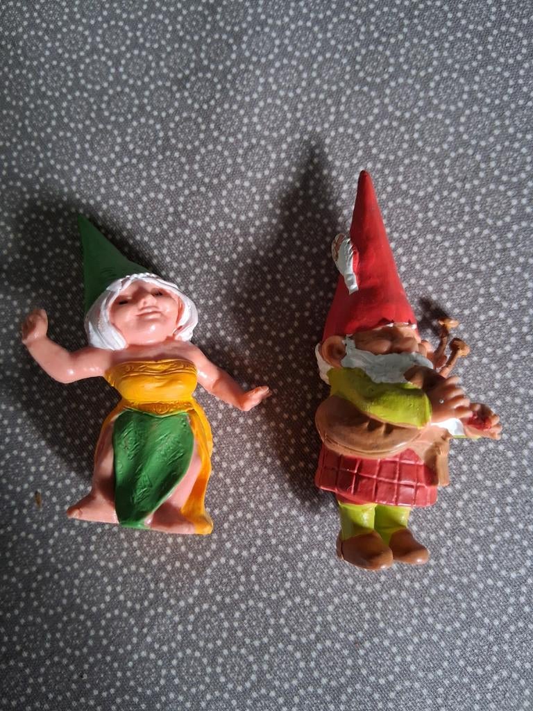 Vintage figurine David de kabouter en Lisa, Verzamelen, Poppetjes en Figuurtjes, Ophalen of Verzenden
